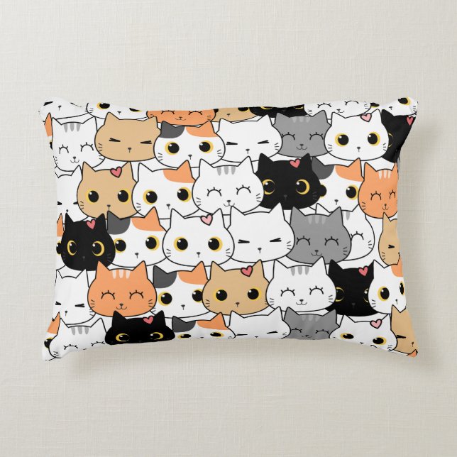 Meow Nation Accent Pillow (Front)