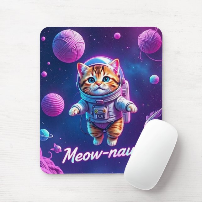 Meow-naut  mouse pad (With Mouse)