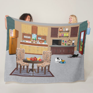 Meow-nificent Kitchen Fleece Blanket