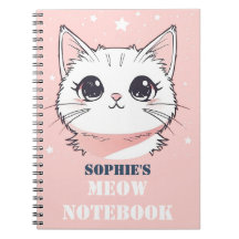 Meow Notebook with Cute Cat