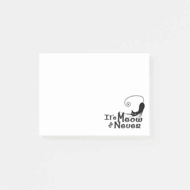 MEOW or Never Cat Post-it® Notes (Front)