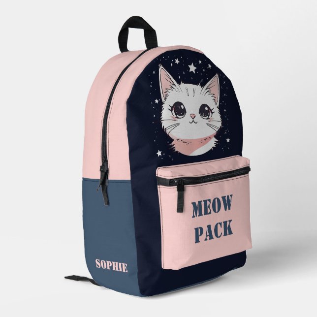 Meow Pack with Cute Cat Backpack (Back Corner Left)