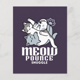 Meow Pounce Snuggle – Cute Sleeping Cats Flyer