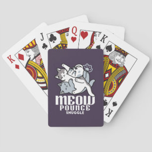 Meow Pounce Snuggle – Cute Sleeping Cats Poker Cards