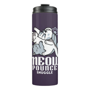 Meow Pounce Snuggle – Cute Sleeping Cats Thermal Tumbler
