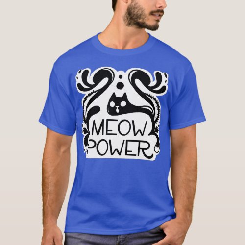 Meow Power Spooky cat plant growing with thorns le T_Shirt