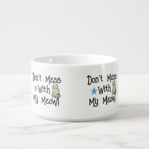 meow says cat bowl