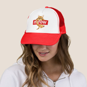 Meow Sign Kitty Design Trucker Hat