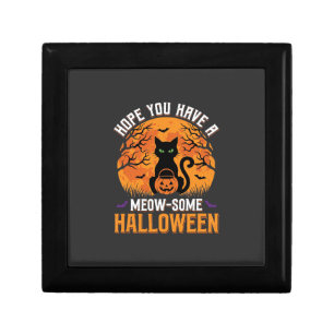 Meow-Some Halloween Black Cat Gift Box