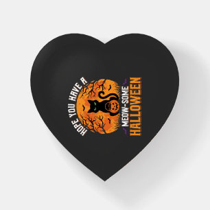 Meow-Some Halloween Black Cat Paperweight