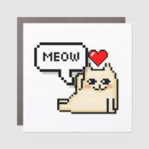 Meow Square Car Magnet 3" x 3"