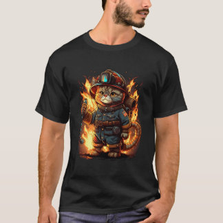 Meow-T To The Rescue Cat Firefighter For Hero T-Shirt