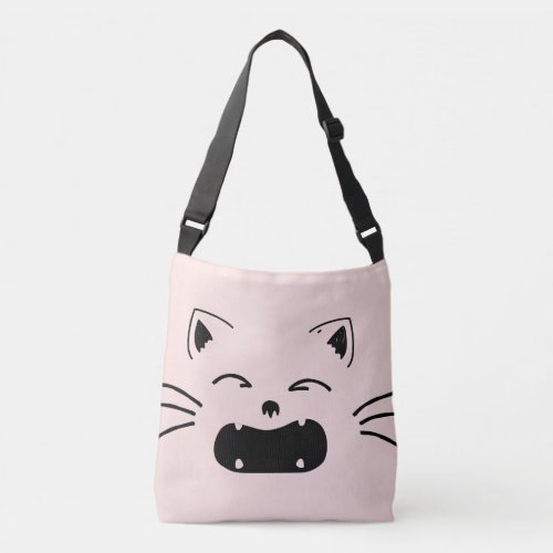 Meow_tastic Cat_Printed Bag Carry Style Feline Crossbody Bag