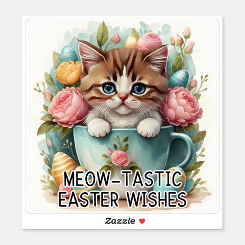 Meow_tastic Easter Wishes Sticker