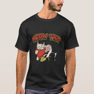 Meow Thai Cat Muay Thai With A Funny Cat T-Shirt