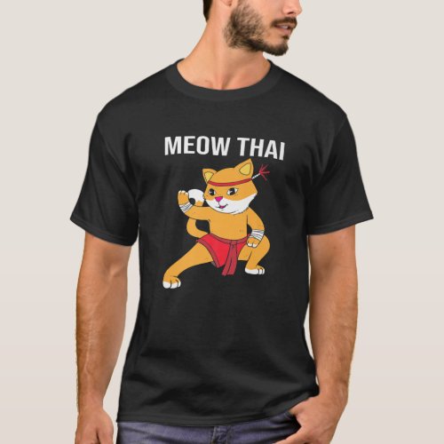 Meow Thai Muay Thai Cat T_Shirt