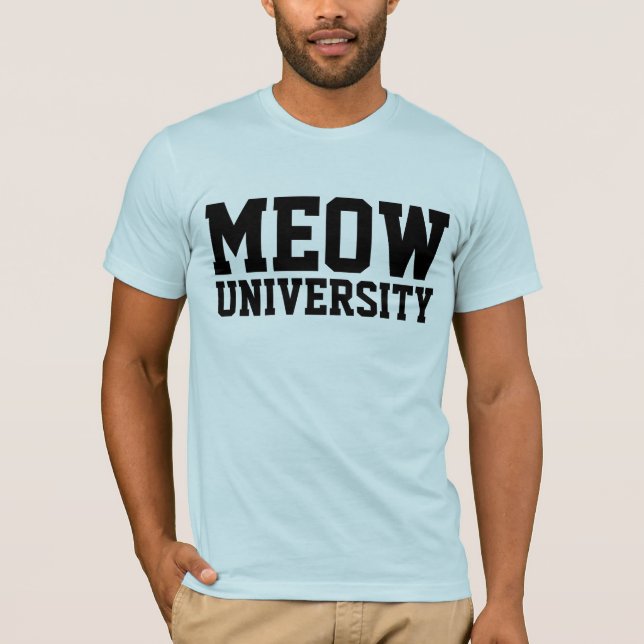 MEOW UNIVERSITY cat T-shirts (Front)