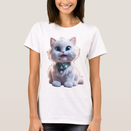 Meow_velous Smiles Womens Smiling Cat t _shirt  T_Shirt