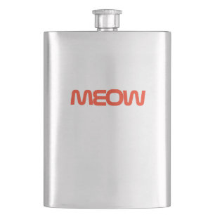 Meow Vintage 70s NASA Font in International Orange Flask