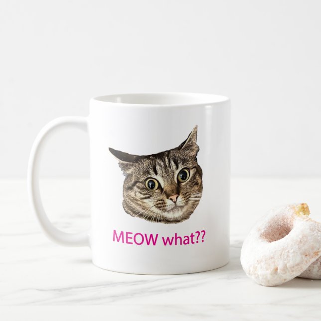 MEOW what?? mug (With Donut)