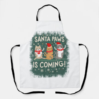 Meow-y Christmas Delight: Festive Cats Collection Apron