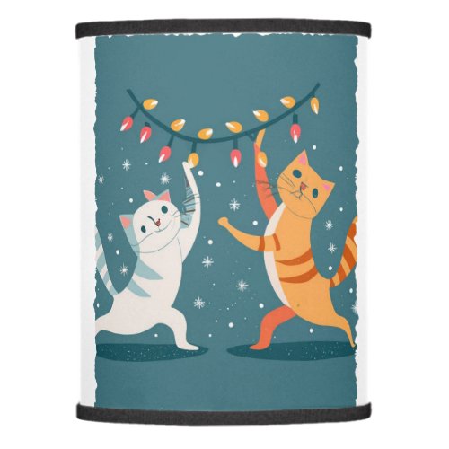 Meow_y Christmas Delight Festive Cats Collection Lamp Shade