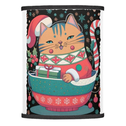 Meow_y Christmas Delight Festive Cats Collection Lamp Shade