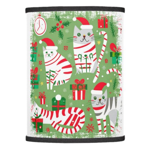 Meow_y Christmas Delight Festive Cats Collection Lamp Shade