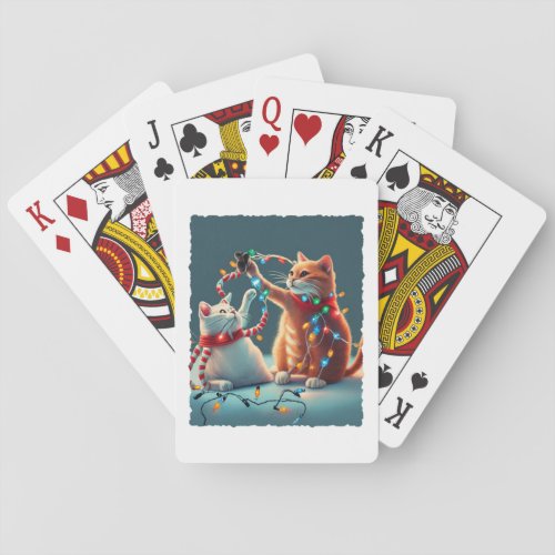 Meow_y Christmas Delight Festive Cats Collection Poker Cards