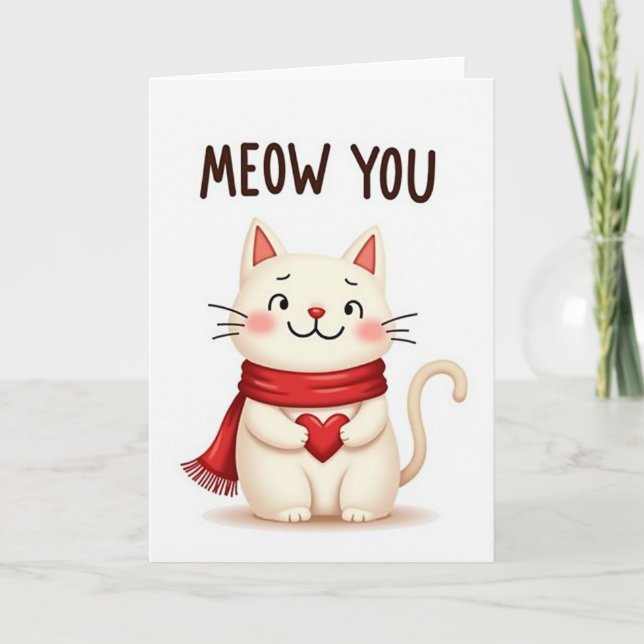 Meow You Love Cat Card (Front)
