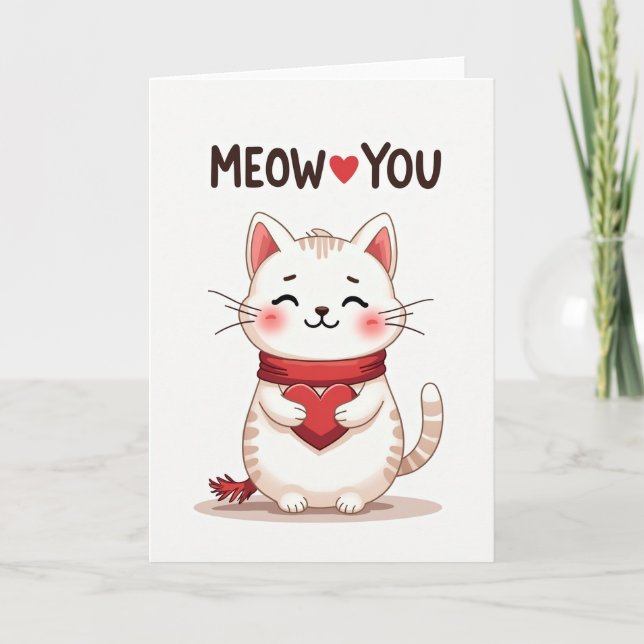 Meow You Love Kitten Art Card (Front)