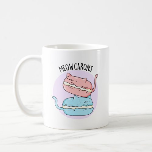 Meowcarons Funny Macaron Pun  Coffee Mug