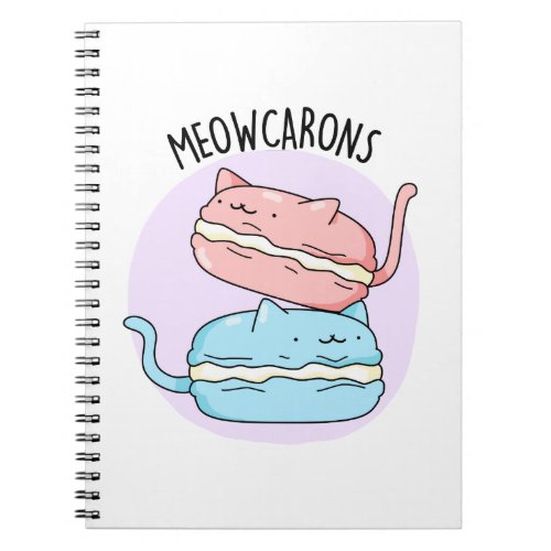 Meowcarons Funny Macaron Pun  Notebook