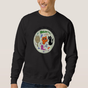 Meowcrobiology Cat Distressed Bacteria Microbiolog Sweatshirt