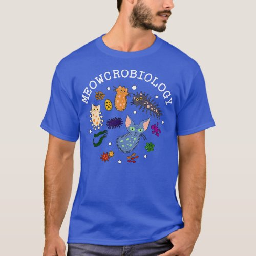 Meowcrobiology Cat Lover Microbiology Science Bact T_Shirt