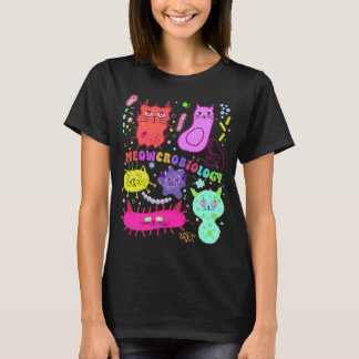 Meowcrobiology Microbiologist Funny Cat Lover T-Shirt