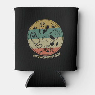 Meowcrobiology Microbiology Science Funny Cat Love Can Cooler