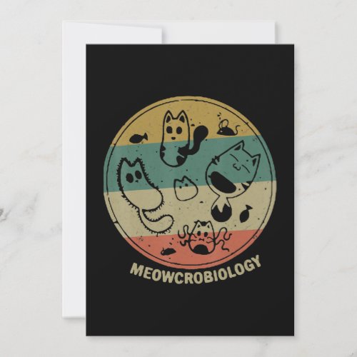 Meowcrobiology Microbiology Science Funny Cat Love Holiday Card