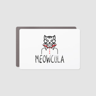 Meowcula Halloween Car Magnet