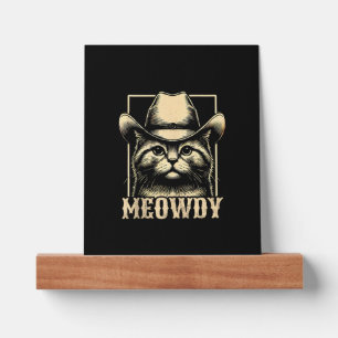 Meowdy Cat Cowboy Cowgirl Meow Howdy Halloween Cos Picture Ledge