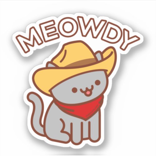 MEOWDY Cat Sticker