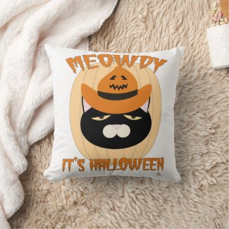 Meowdy Cowboy Cat Halloween Fun