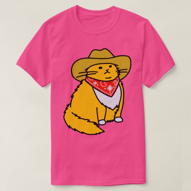 Meowdy Cowboy Cat T-Shirt (Design Front)