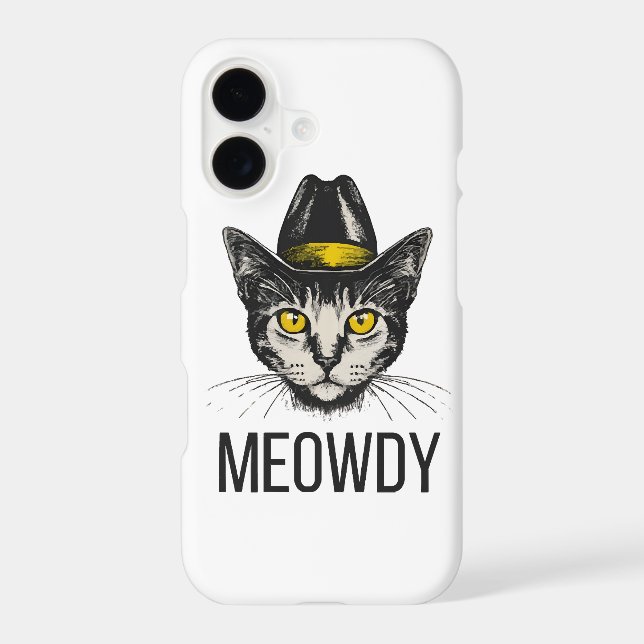 Meowdy Funny Cat Iphone Case (Back)