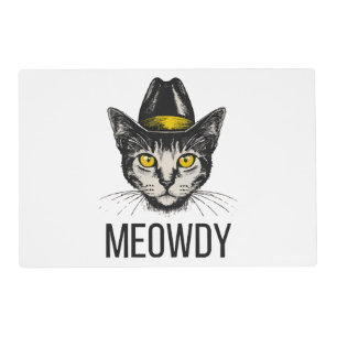 Meowdy Funny Cat Placemat