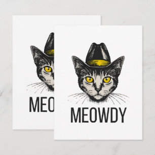 Meowdy Funny Cat RSVP Card