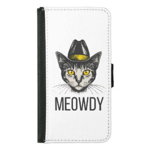 Meowdy Funny Cat Samsung Galaxy S5 Wallet Case