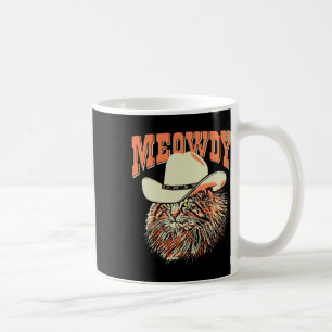 Meowdy! Funny Country Music Cat Cowboy Hat Vintage Coffee Mug