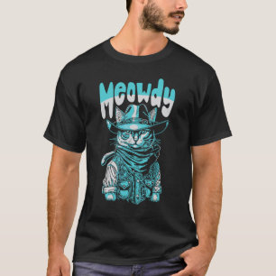 Meowdy! Funny Country Music Cowboy Cat T-Shirt
