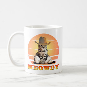 Meowdy Funny Cowboy Cat Coffee Mug